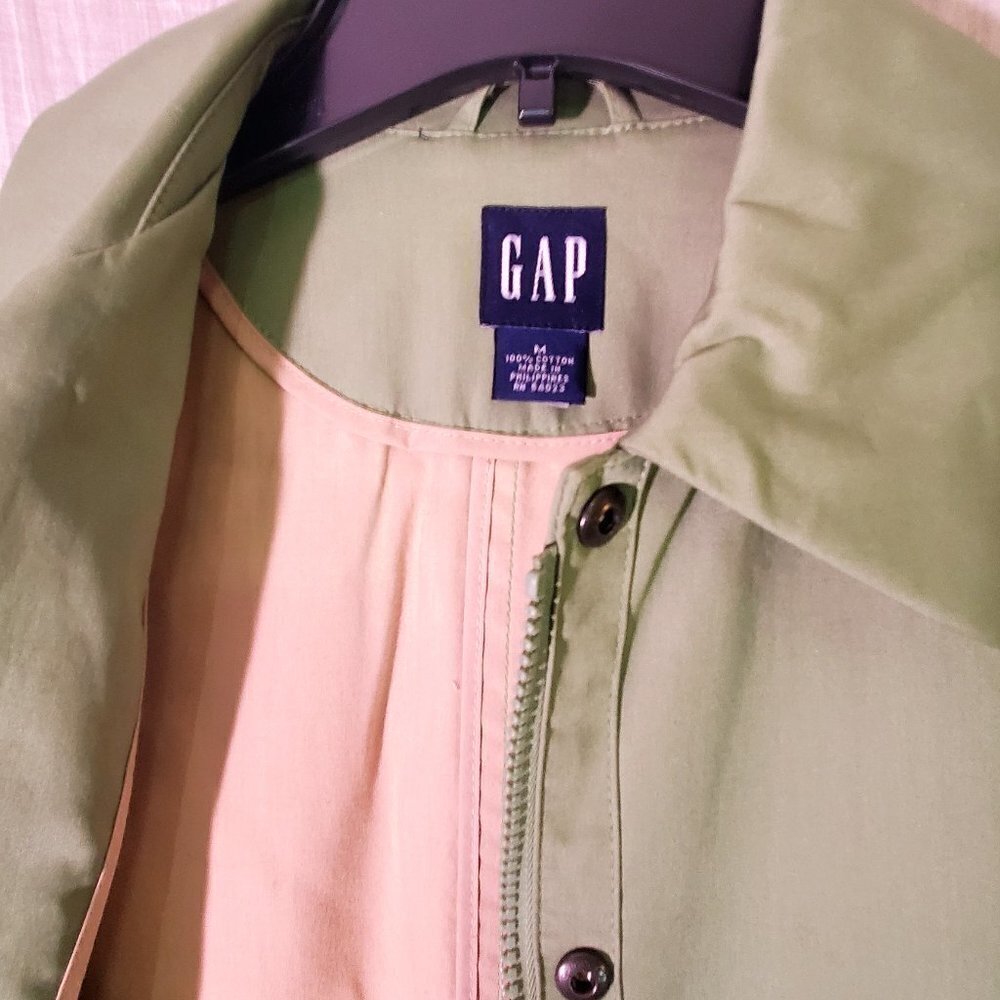 NWOT - GAP Apple Green Raincoat - Long Lightweight - Picture 8 of 10